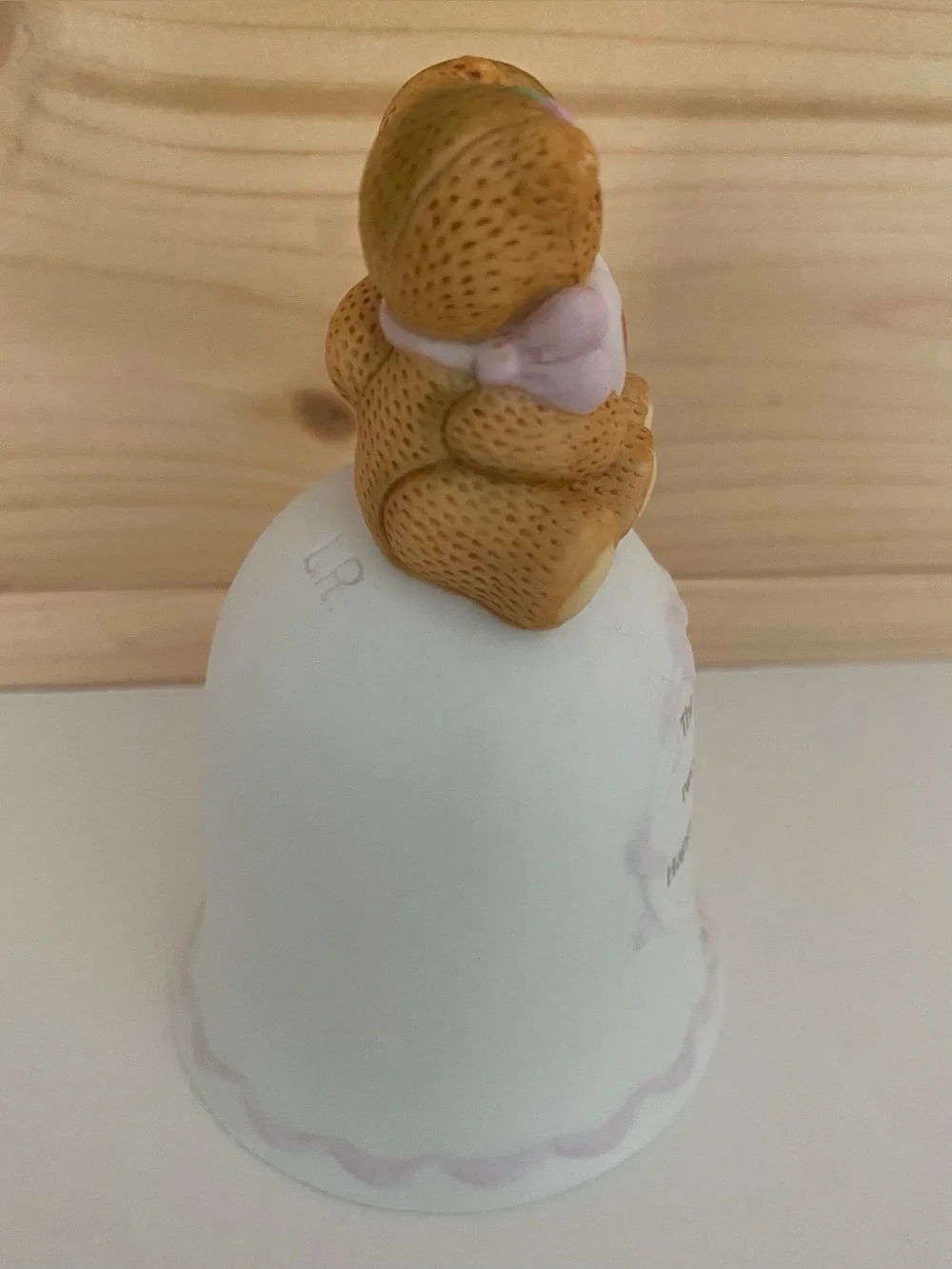 RARE Vintage 1987 Enesco Lucy Rigg Anniversary Bell Bear Figurine Collectible